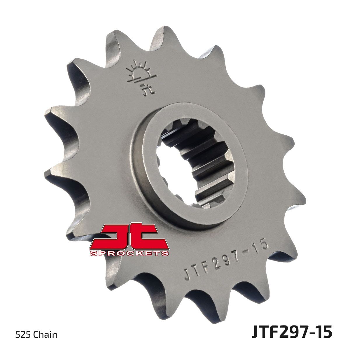 JTF297.15 esimene vahetuskettiratas, 15 hammast, samm 525, naturaalne teras