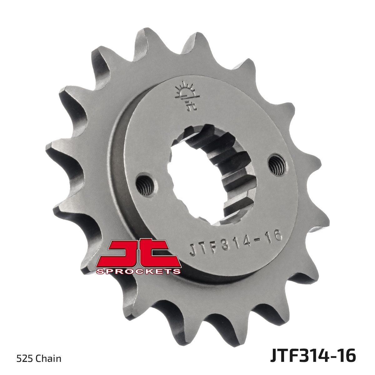 JTF314.16 esimene vahetuskettiratas, 16 hammast, samm 525, naturaalne teras