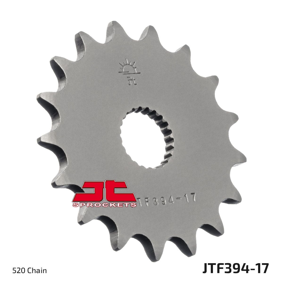 JTF394.17 esimene vahetuskettiratas, 17 hammast, samm 520, naturaalne teras