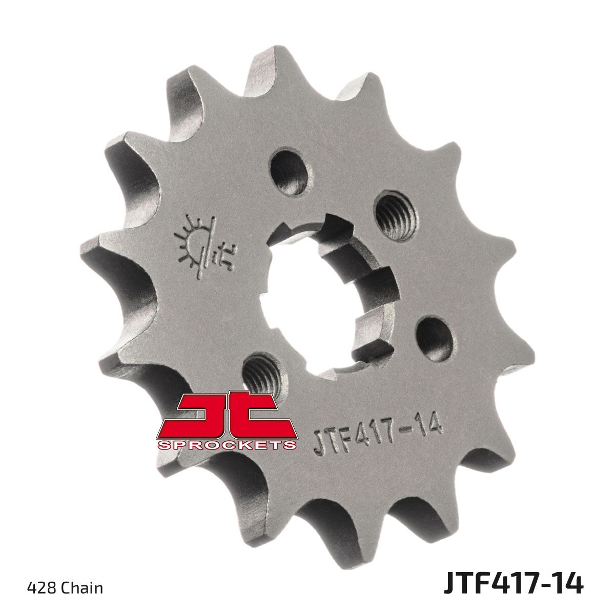 JTF417.14 esimene vahetuskettiratas, 14 hammast, samm 428, naturaalne teras