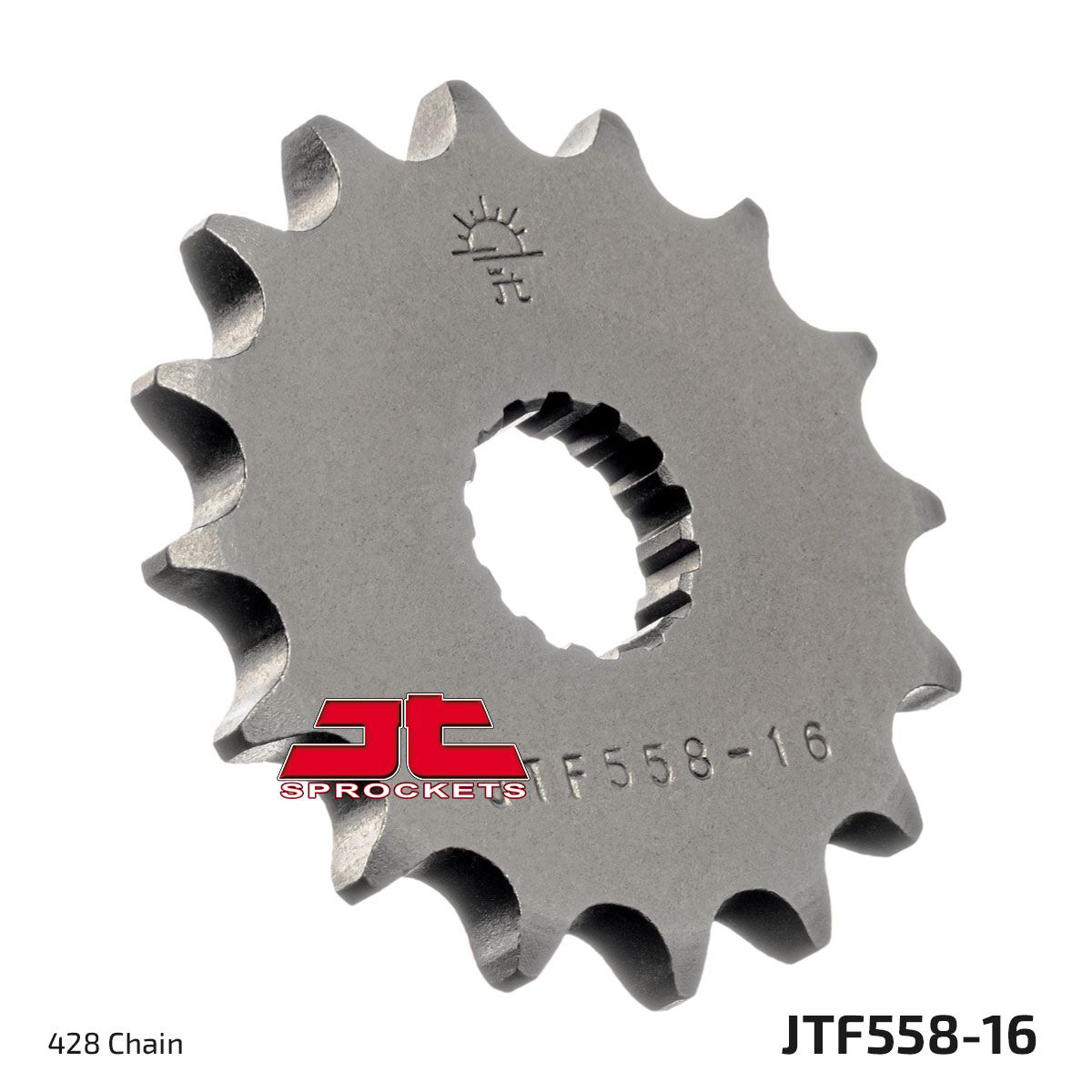 JTF558.16 esimene vahetuskettiratas, 16 hammast, samm 428, naturaalne teras