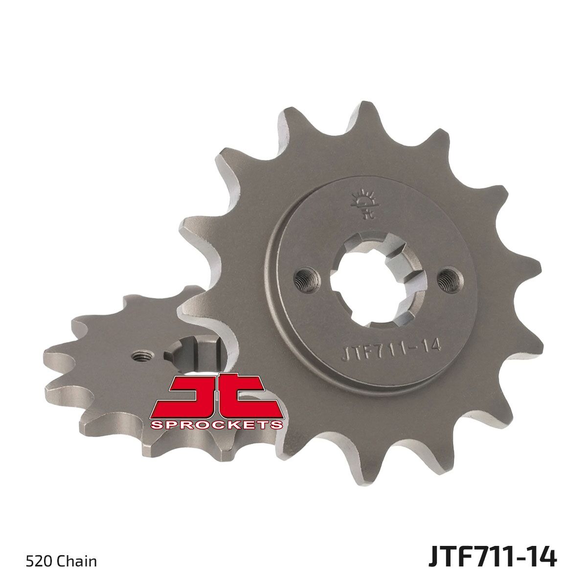 JTF711.14 esimene vahetuskettiratas, 14 hammast, samm 520, naturaalne teras