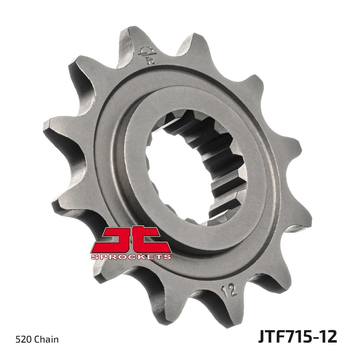 JTF715.12 esimene vahetuskettiratas, 12 hammast, samm 520, naturaalne teras