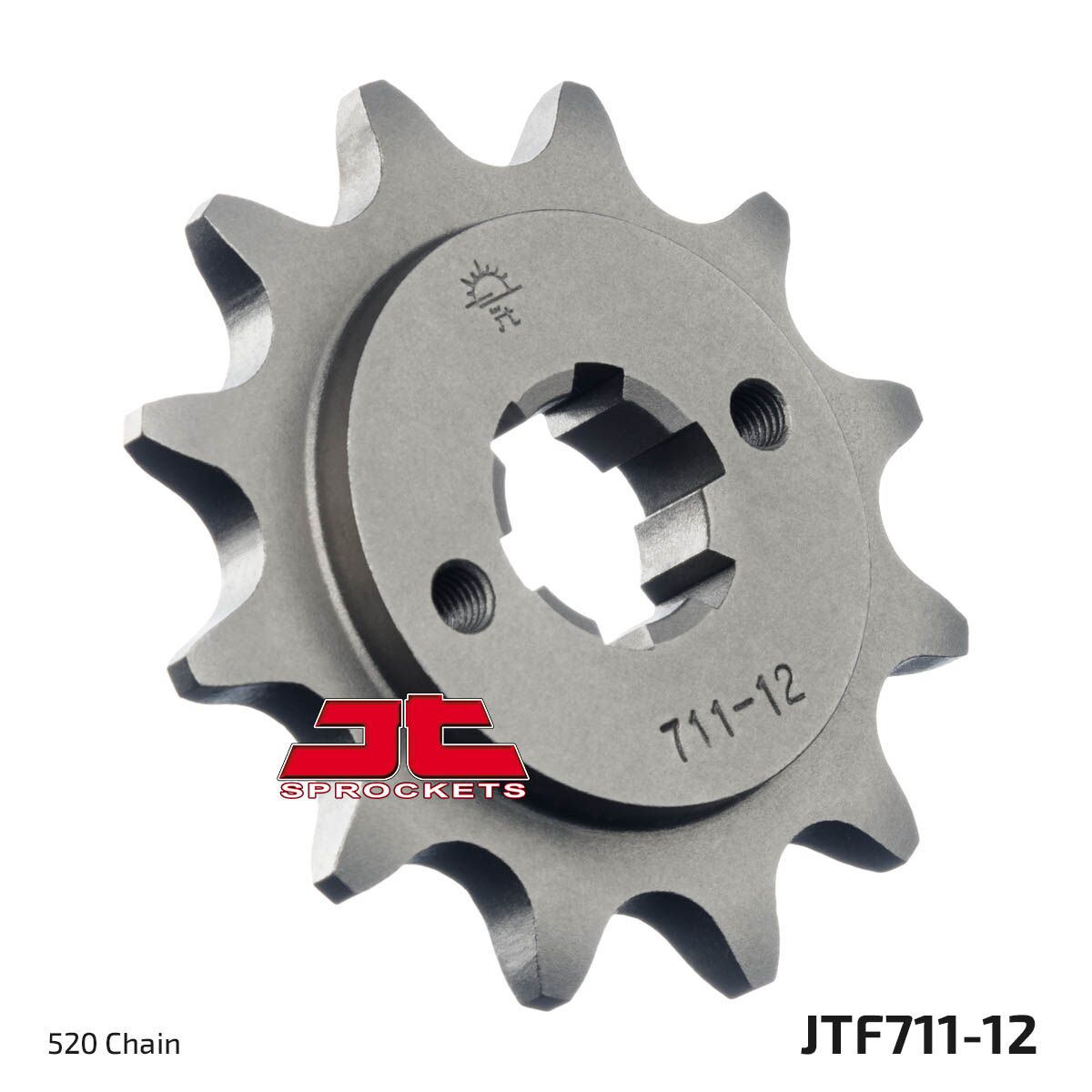 JTF711.12 esimene vahetuskettiratas, 12 hammast, samm 520, naturaalne, kroommolübdeenterase sulam