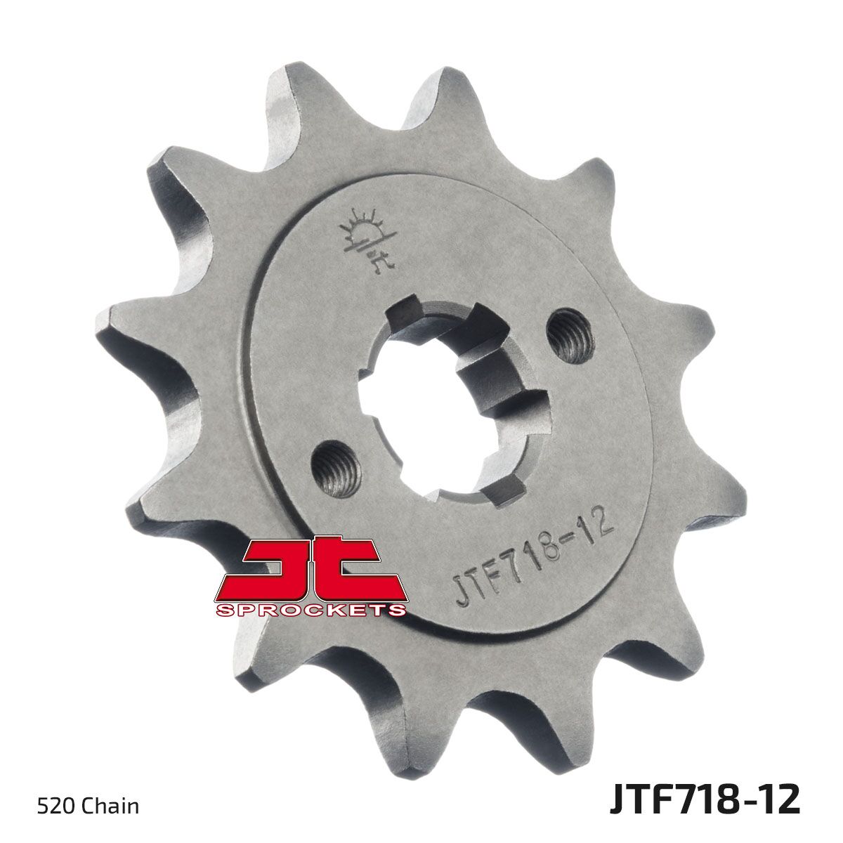 JTF718.12 esimene vahetuskettiratas, 12 hammast, samm 520, naturaalne, kroommolübdeenterase sulam