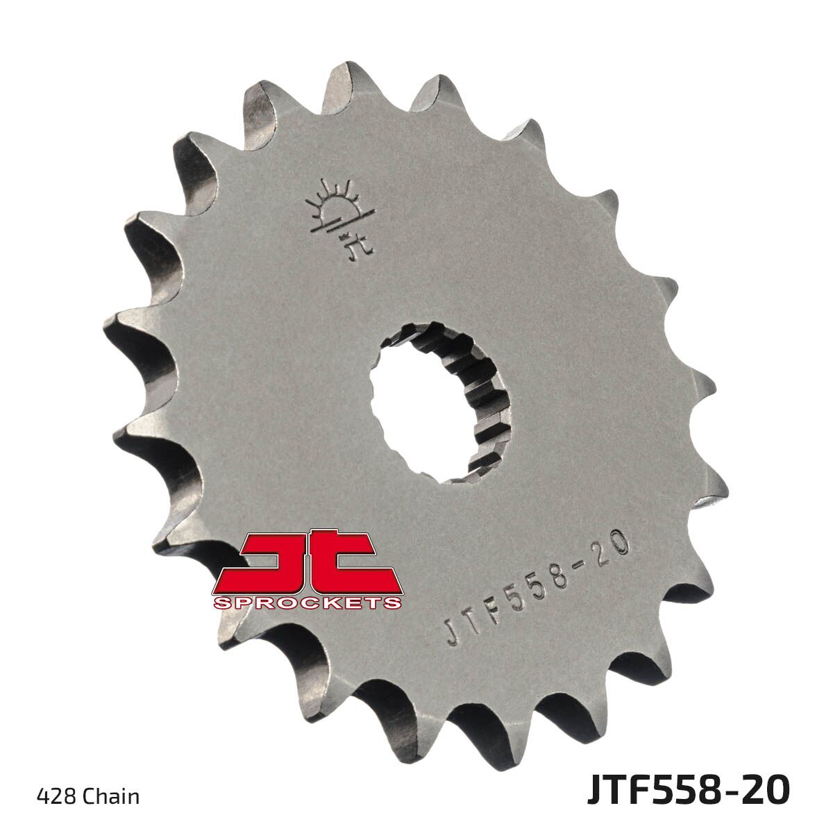 JTF558.20 esimene vahetuskettiratas, 20 hammast, samm 428, naturaalne, kroommolübdeenterase sulam