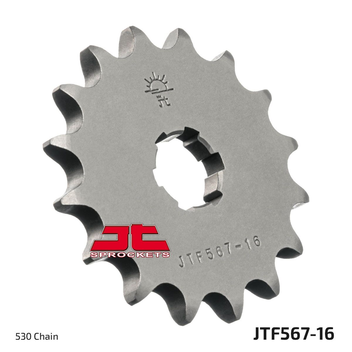 JTF567.16 esimene vahetuskettiratas, 16 hammast, samm 530, naturaalne, kroommolübdeenterase sulam
