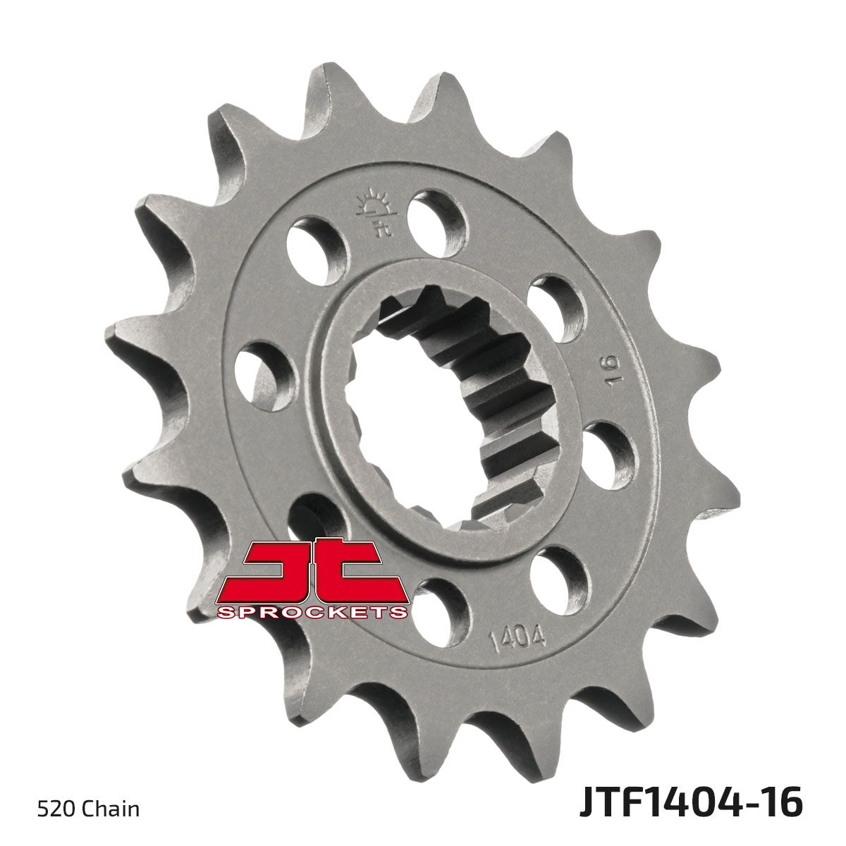 JTF1404.16 esimene vahetuskettiratas, 16 hammast, samm 520, naturaalne, kroommolübdeenterase sulam