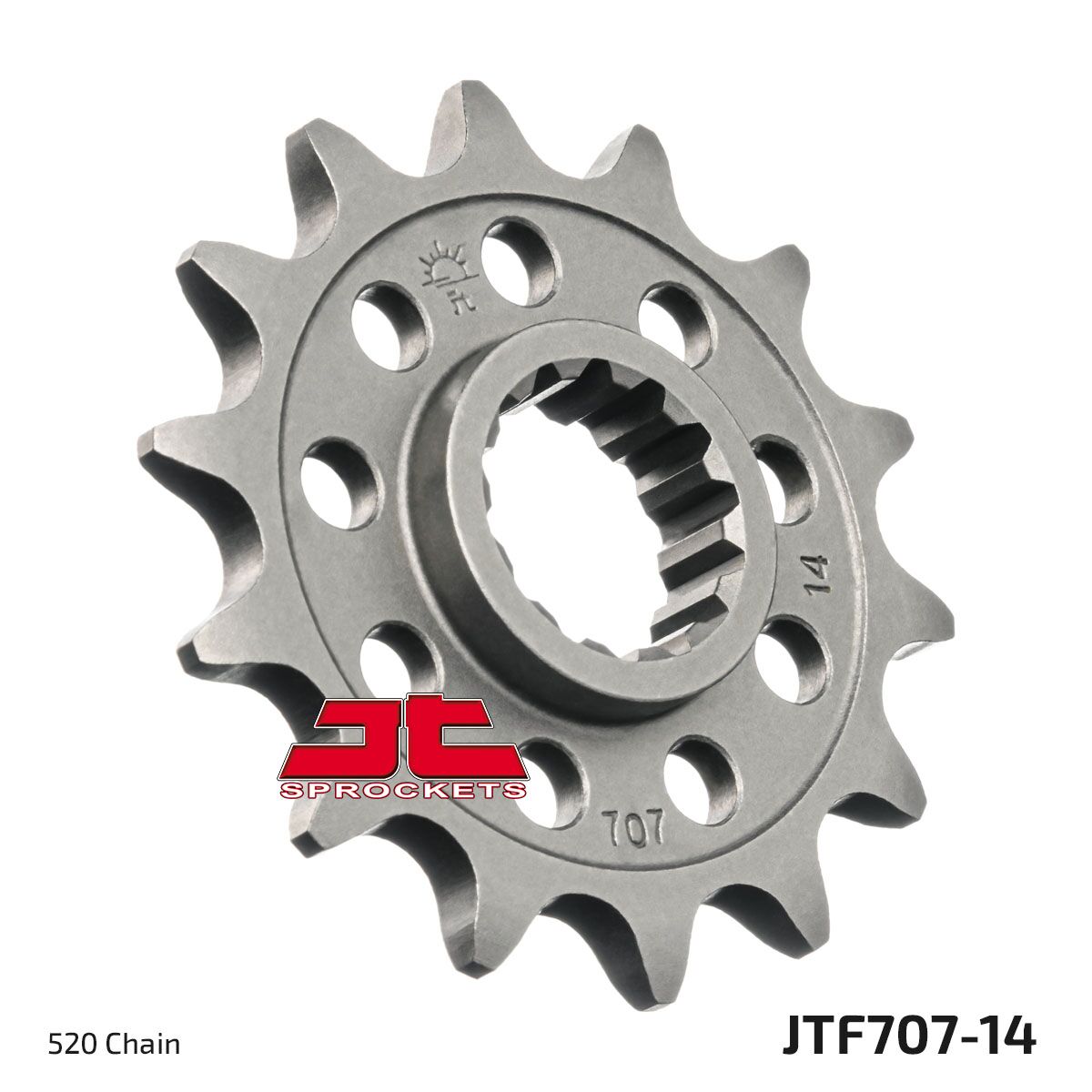 JTF707.14 esimene vahetuskettiratas, 14 hammast, samm 520, naturaalne, SCM420 kroommolübdeenterase sulam