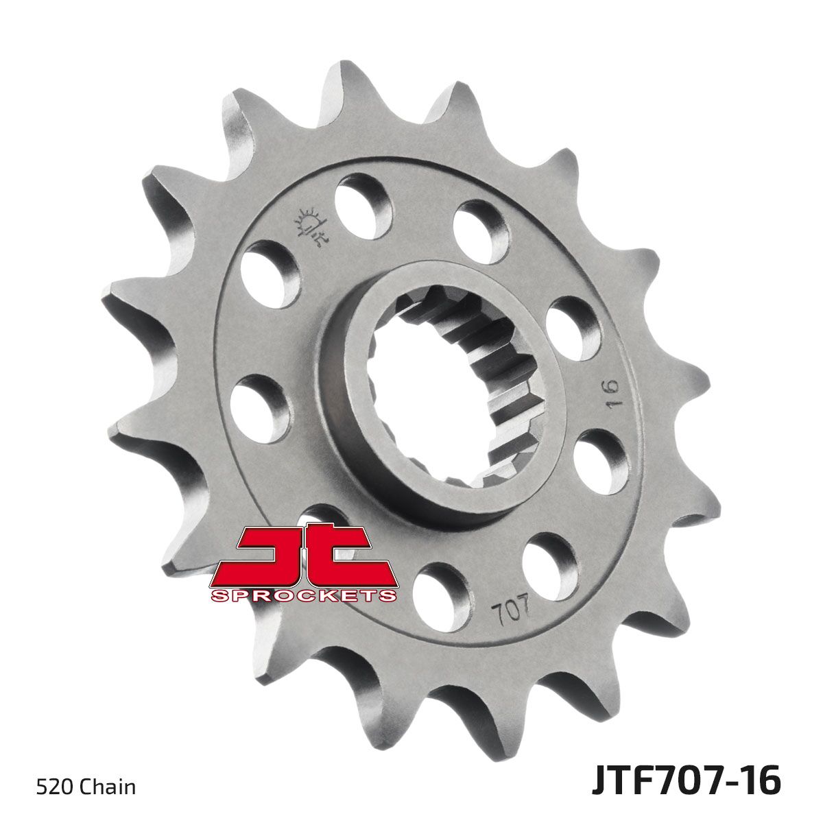 JTF707.16 esimene vahetuskettiratas, 16 hammast, samm 520, naturaalne, SCM420 kroommolübdeenterase sulam