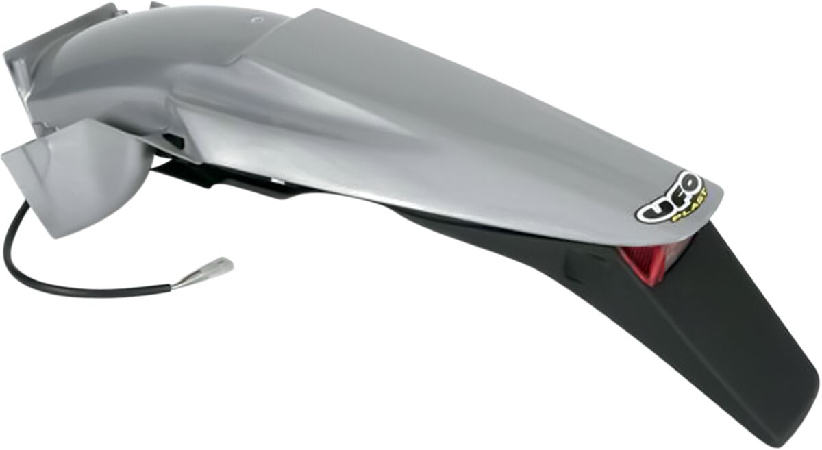 ENDURO REAR FENDER W/ STOP-TAILLIGHT KTM 2/4-STROKE (98-03) SILVER