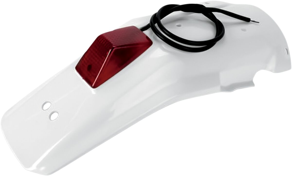 ENDURO REAR FENDER W/ STOP-TAILLIGHT HONDA XR600R WHITE