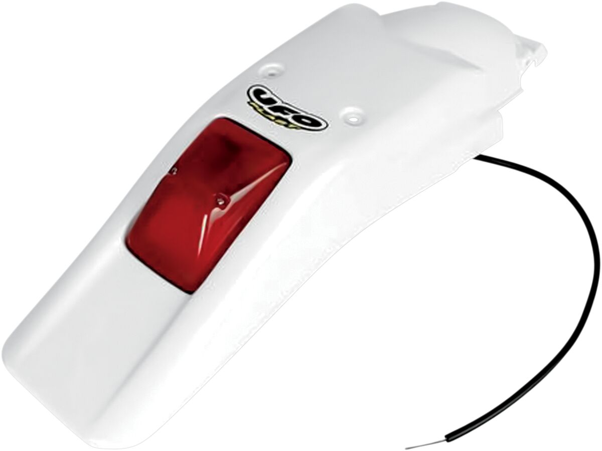 ENDURO REAR FENDER W/ STOP-TAILLIGHT HONDA XR250/400R WHITE