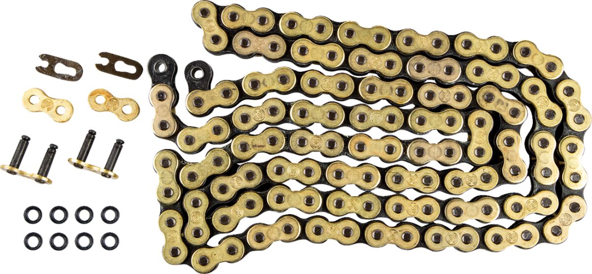 CHAIN 520-FB / 114 LINKS / O-RING / GOLD