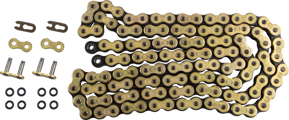 CHAIN 520-FB / 120 LINKS / O-RING / GOLD