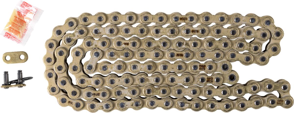 MXU 116 CLIP LINK 520 U-RING REPLACEMENT DRIVE CHAIN / GOLD|GOLD / STEEL
