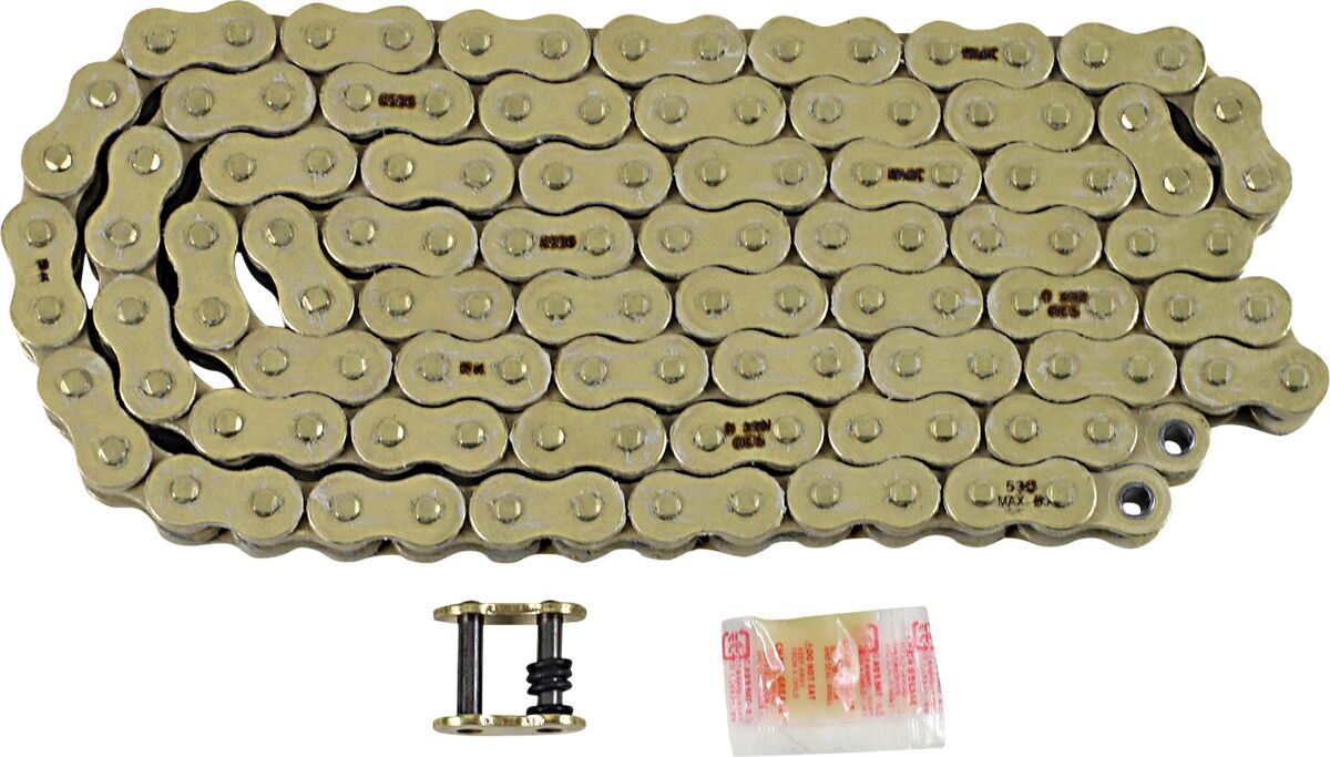MAX-O 120 RIVET LINK 530 O-RING REPLACEMENT DRIVE CHAIN / GOLD|GOLD / CARBON ALLOY STEEL