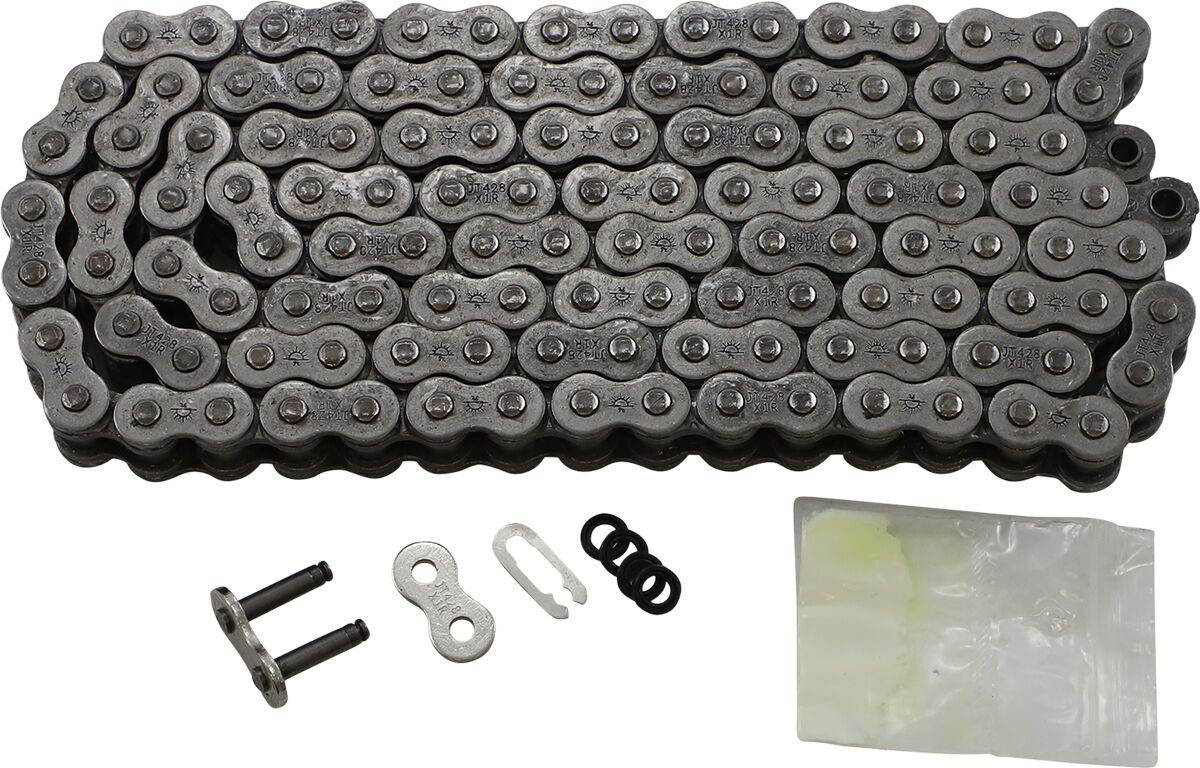 428-X1R-124 124 CLIP LINK 428 X-RING REPLACEMENT DRIVE CHAIN / NATURAL / STEEL