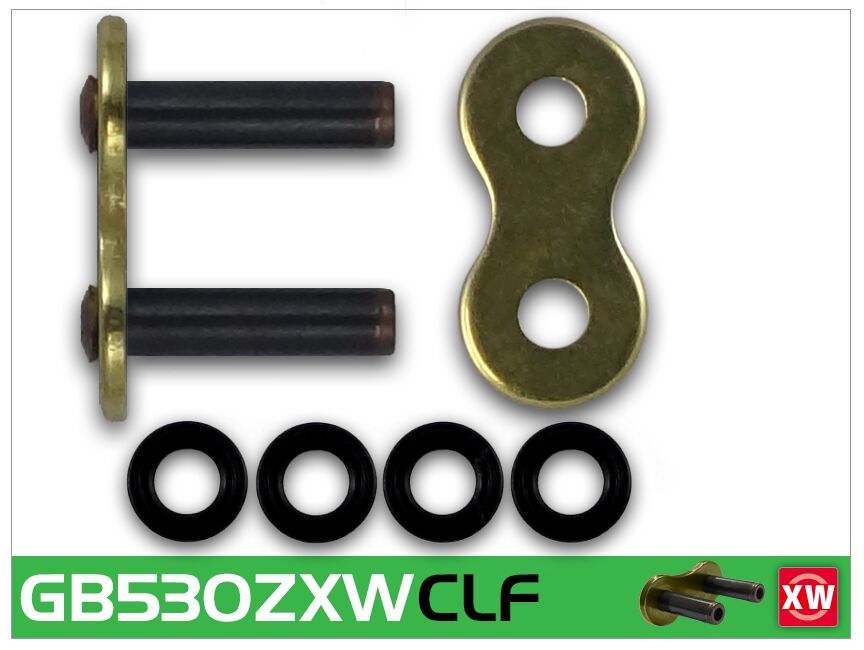 GB530ZXW-CLF 1 lüli, 530 XW-ring ühenduslüli, kuldne/must, teras