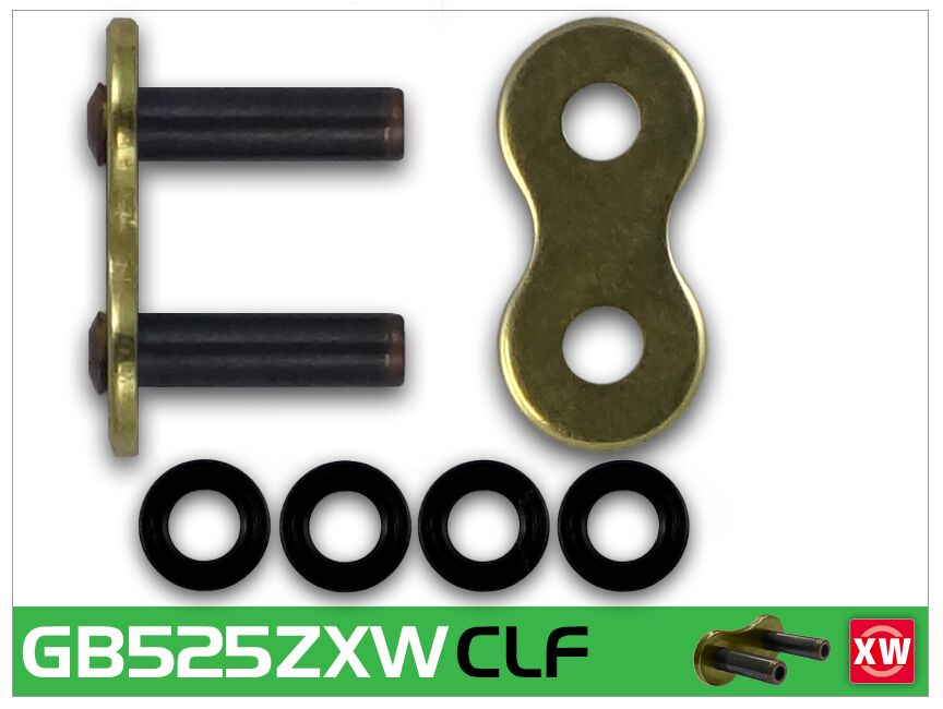 GB525ZXW-CLF 1 lüli, 525 XW-ring ühenduslüli, kuldne/must, teras