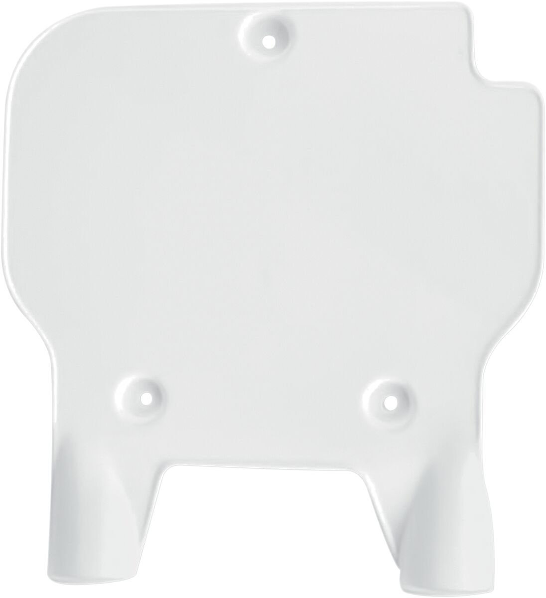 FRONT NUMBER PLATE KAWASAKI KX80 WHITE