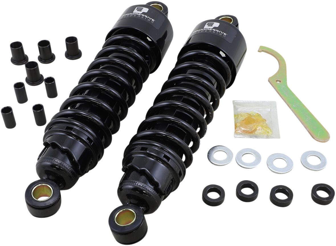 Progressive Suspension 412 seeria American-Tuned gaasamortisaatorid, must, 11.5"