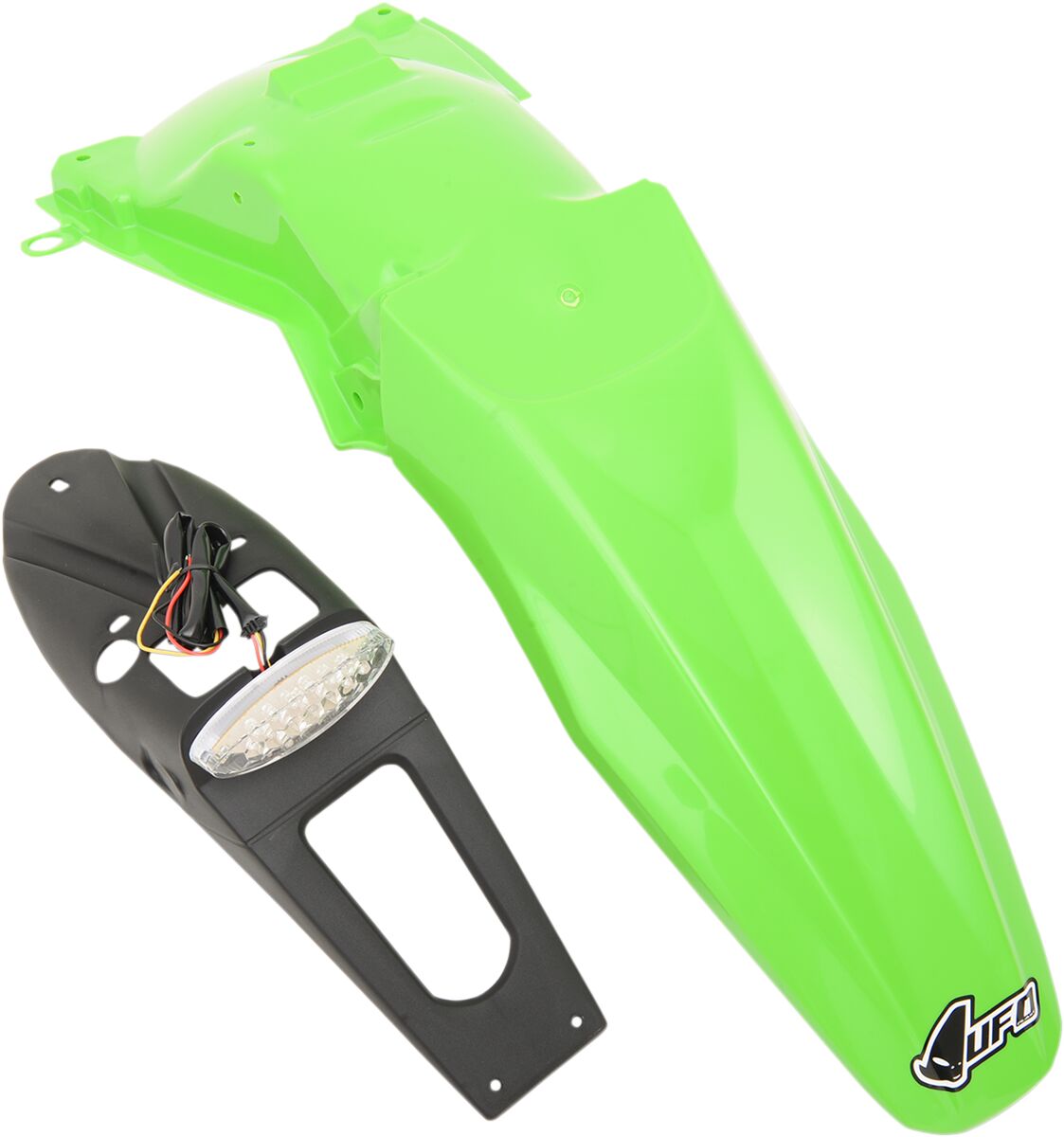 Enduro tagaporitiib LED-tulega, Kawasaki KLX450R, KX-roheline