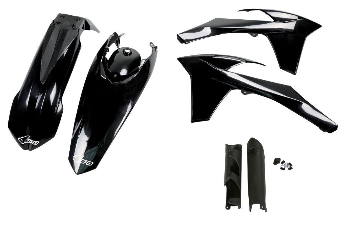 Täielik plastikukomplekt EXC 12-13, must