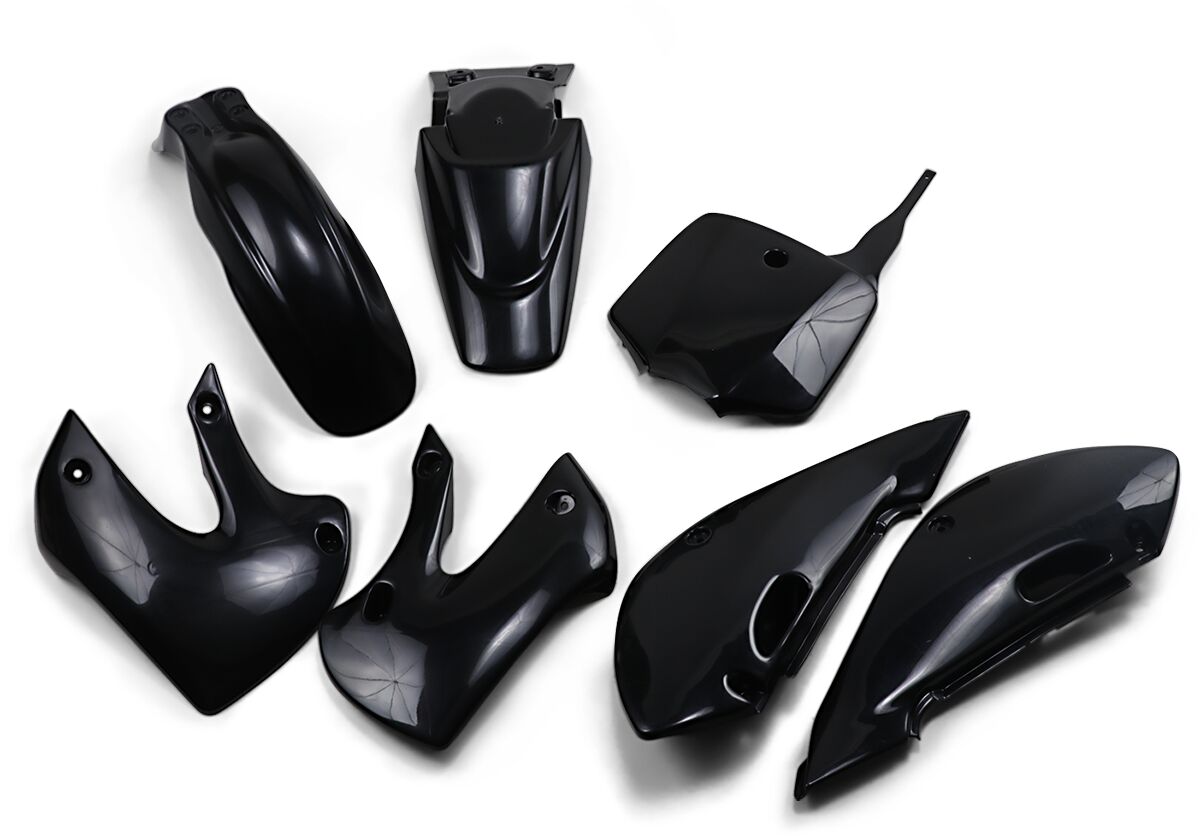Täielik plastikukomplekt, Kawasaki KLX110, must