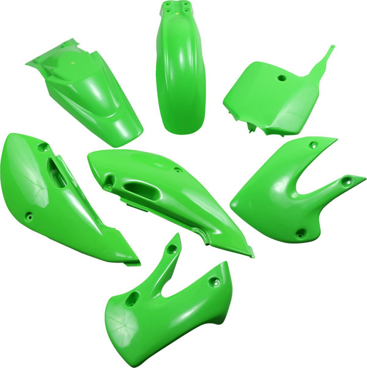 Täielik plastikukomplekt, KAWASAKI KLX110, KX-Green