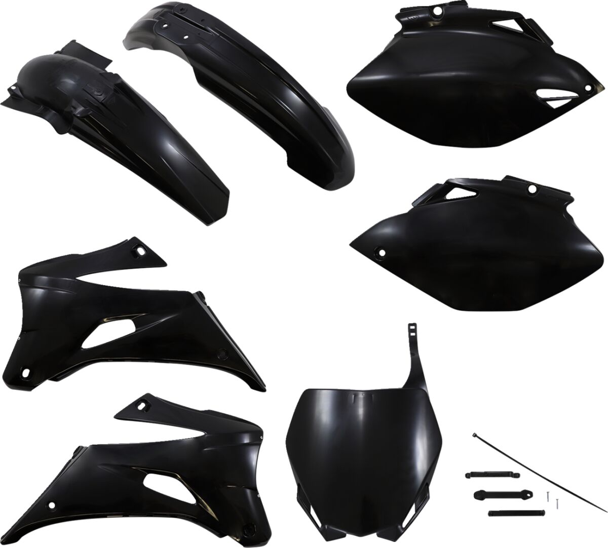Plastikukomplekt PowerFlow, täielik, Yamaha, must