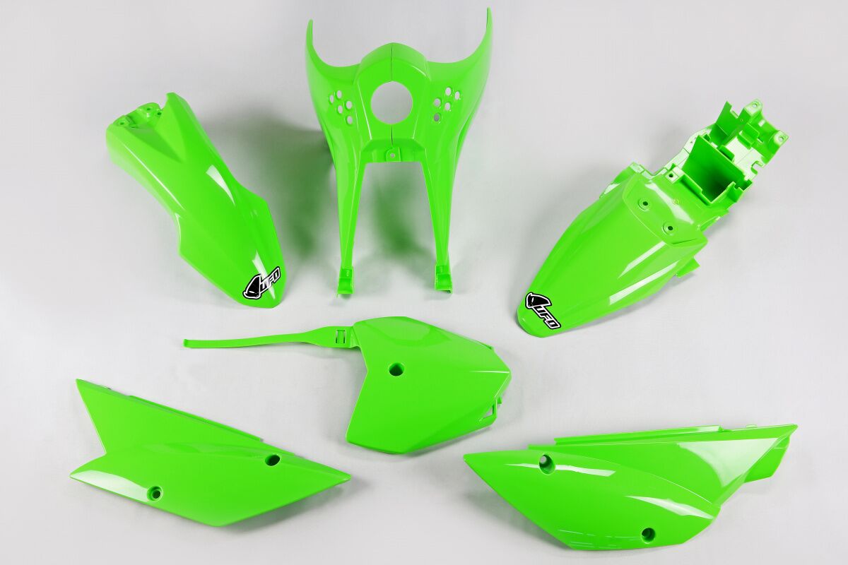 Täielik plastikukomplekt, KAWASAKI KLX110, KX-Green