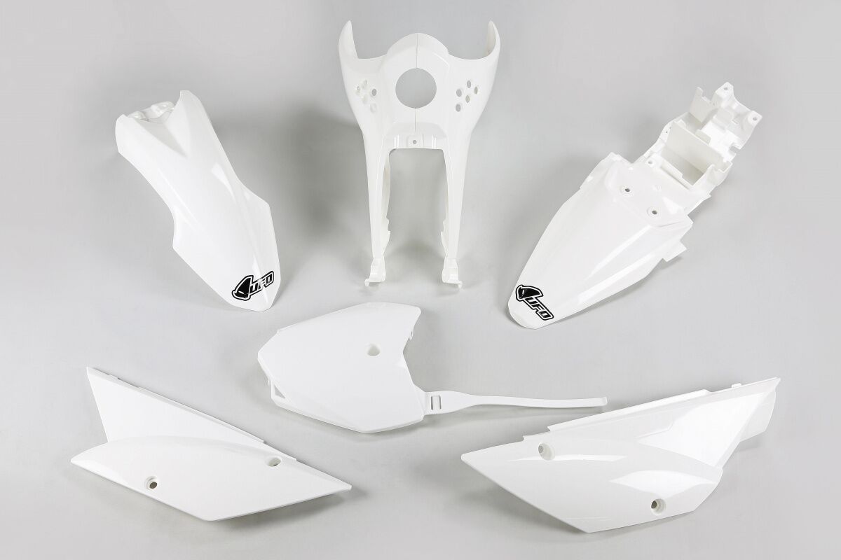 Täielik plastikukomplekt, Kawasaki KLX110, valge