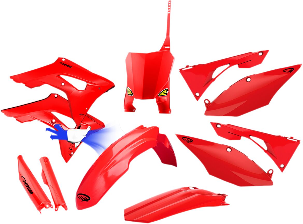 Plastikukomplekt PowerFlow, täielik, Honda, punane