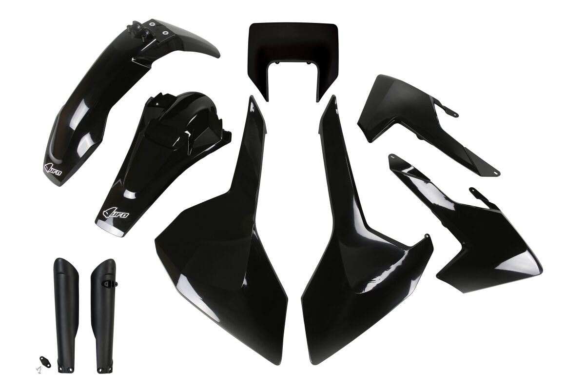 Täielik plastikukomplekt, Husqvarna TX/TE/FE, must