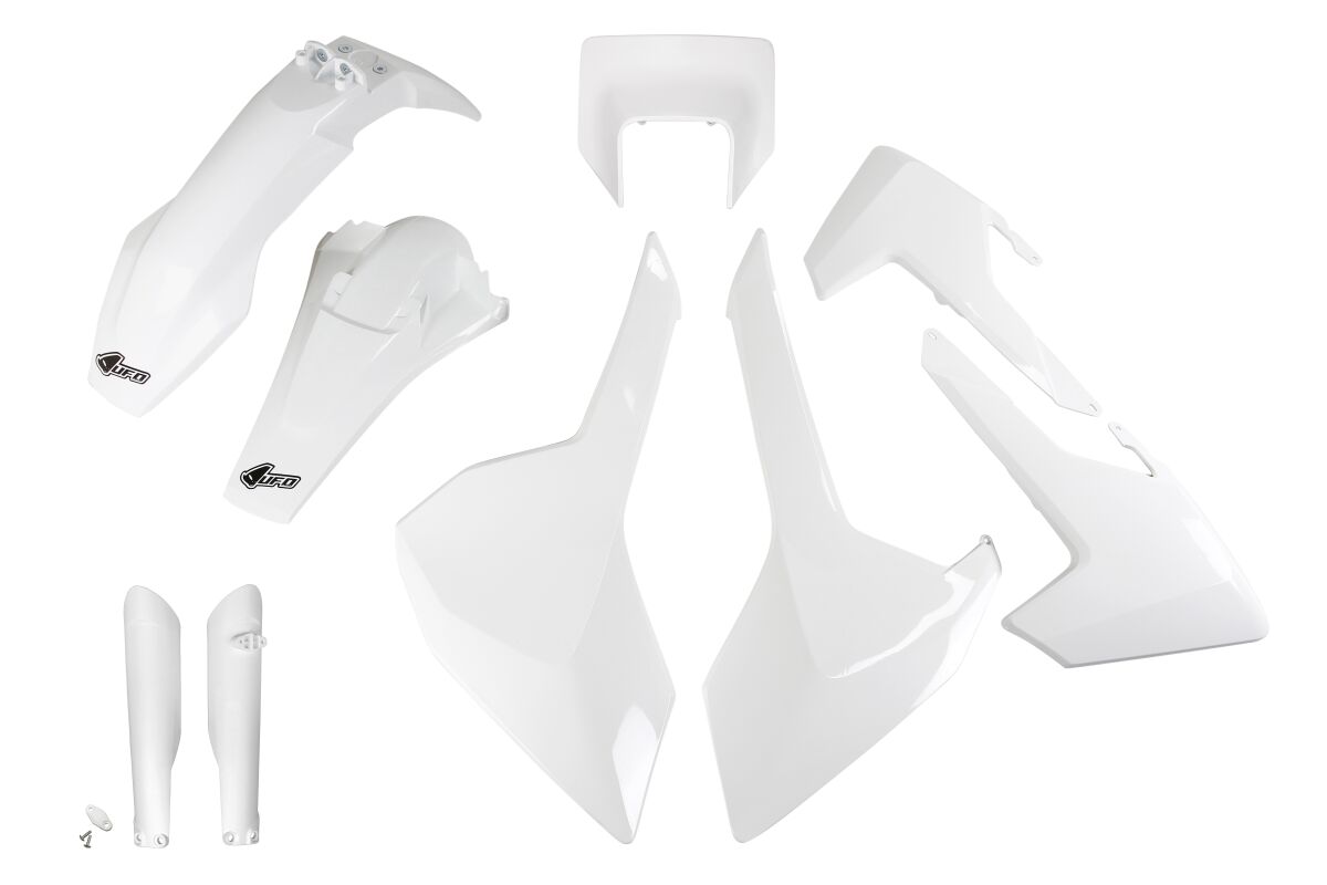 Täielik plastikukomplekt, Husqvarna TX/TE/FE, valge