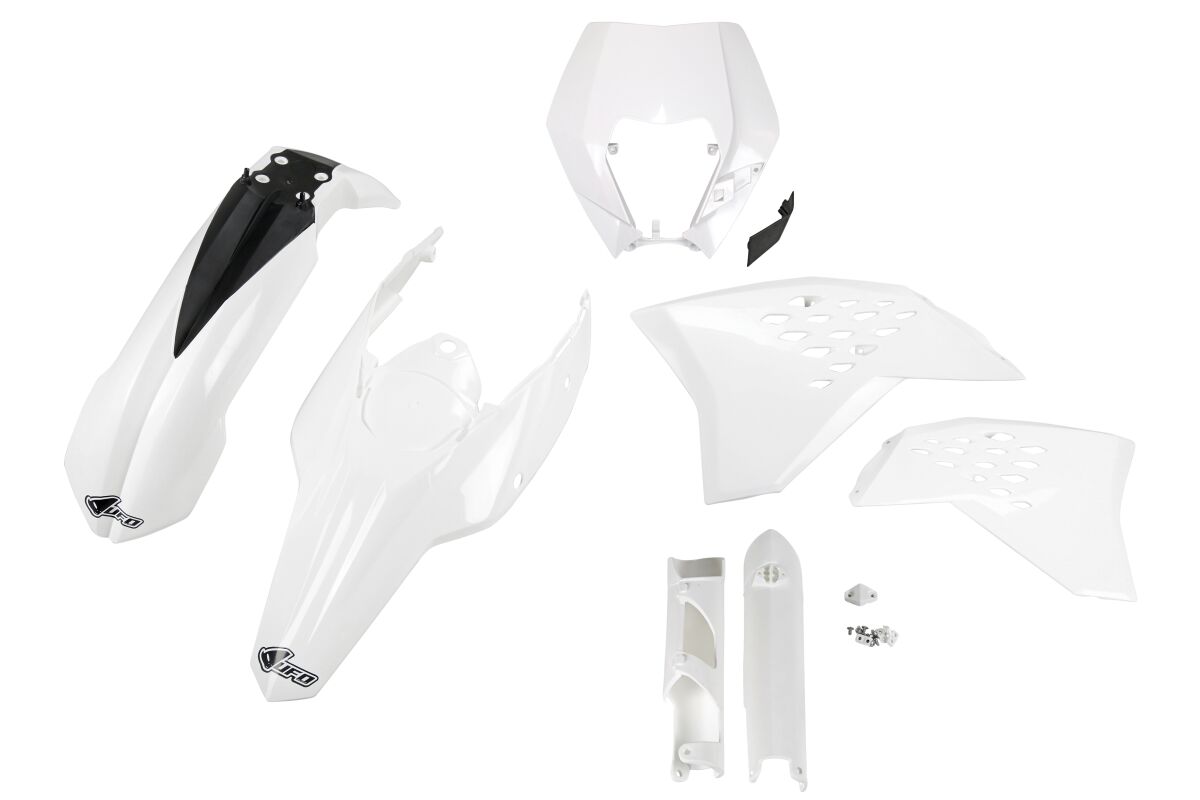 Täielik plastikukomplekt, KTM EXC, valge