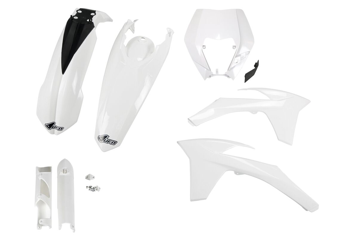 Täielik plastikukomplekt, KTM EXC, valge
