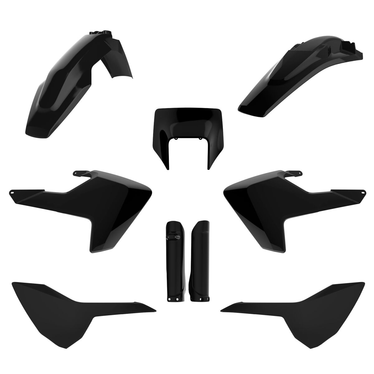 Plastikukomplekt TE/FE 17-19, must