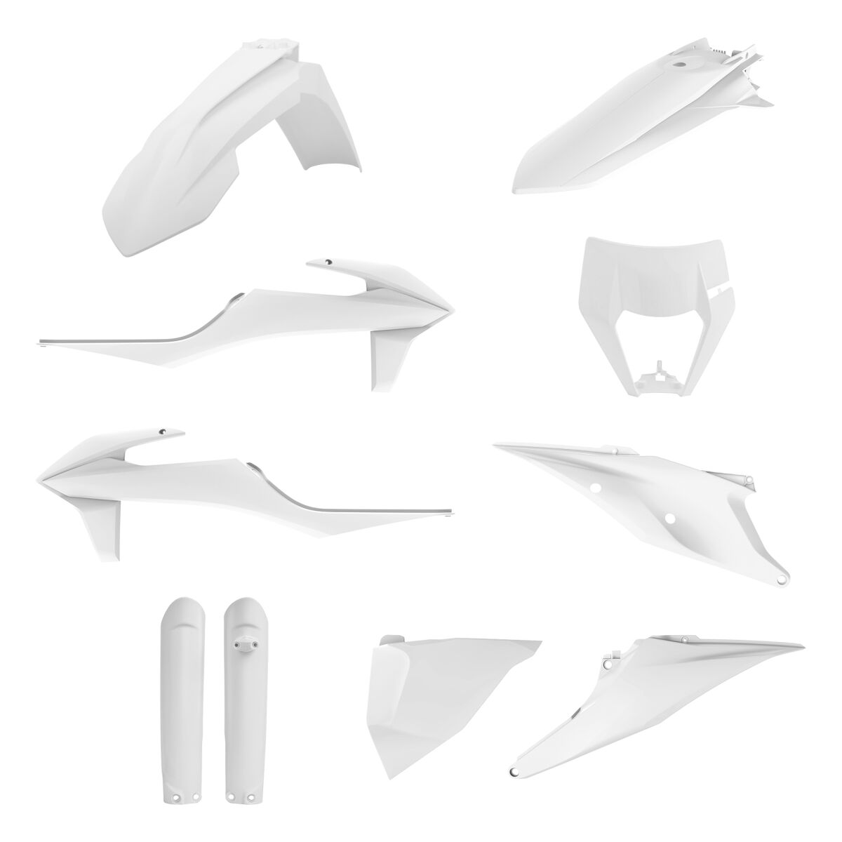 Plastikukomplekt EXC/EXCF 20-21, valge