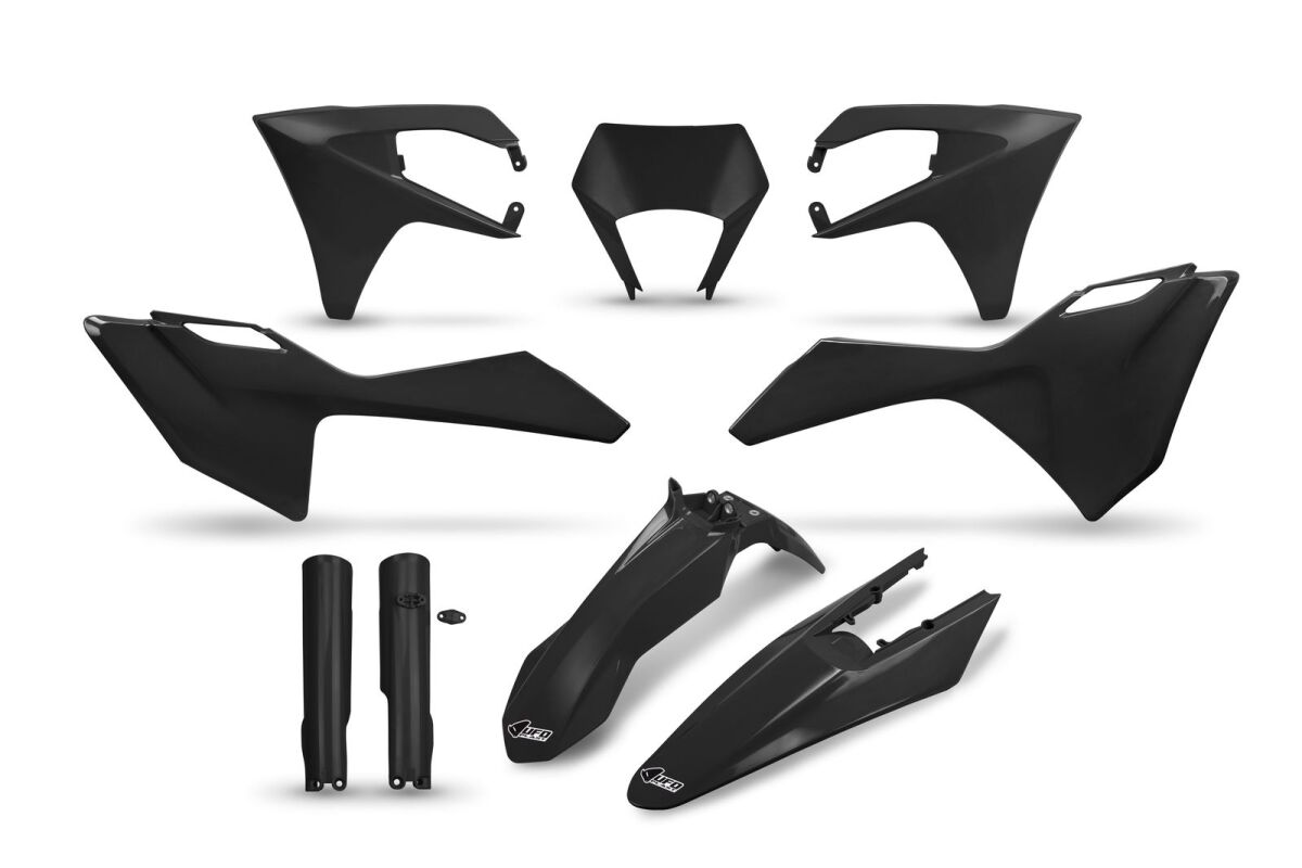 Plastikukomplekt GGAS enduuro 24, must