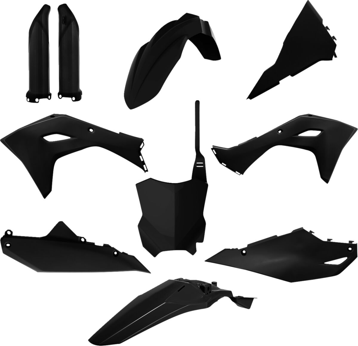 Täielik plastikukomplekt KX450 24-, must