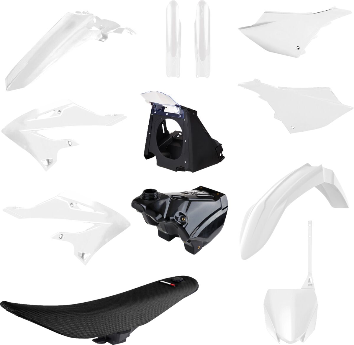 Plastikukomplekt RSTYLE YZ22 koos paagiga, valge