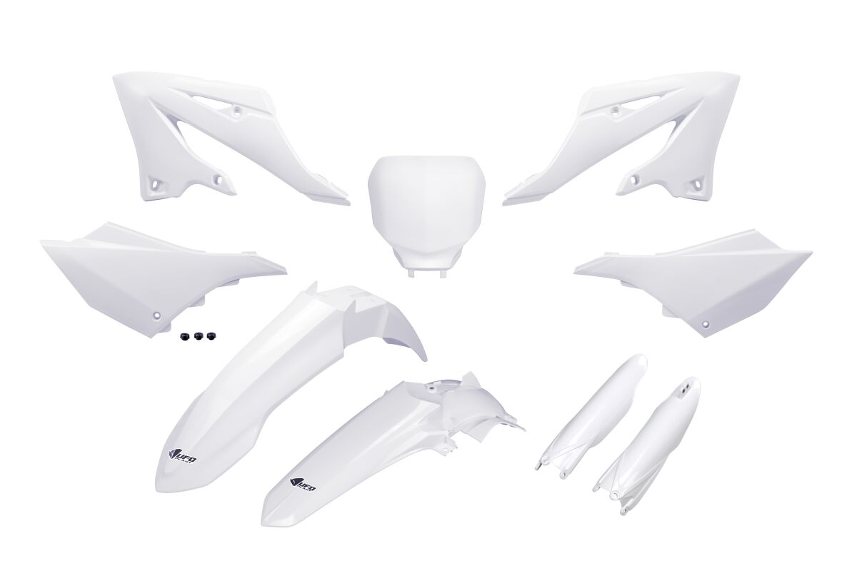 Täielik plastikukomplekt YZ125/250 22-25, YZF esiosa stiilis, valge