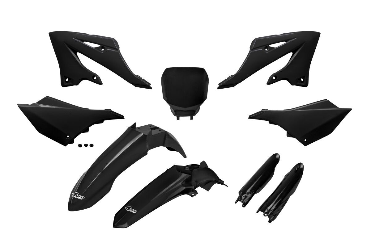 Täielik plastikukomplekt YZ125/250 22-25, YZF esiosa stiilis, must