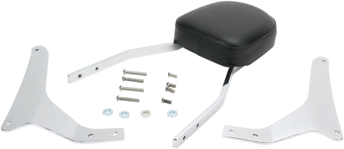 TALL SQUARE SISSY BAR CHROME WITH PAD YAMAHA