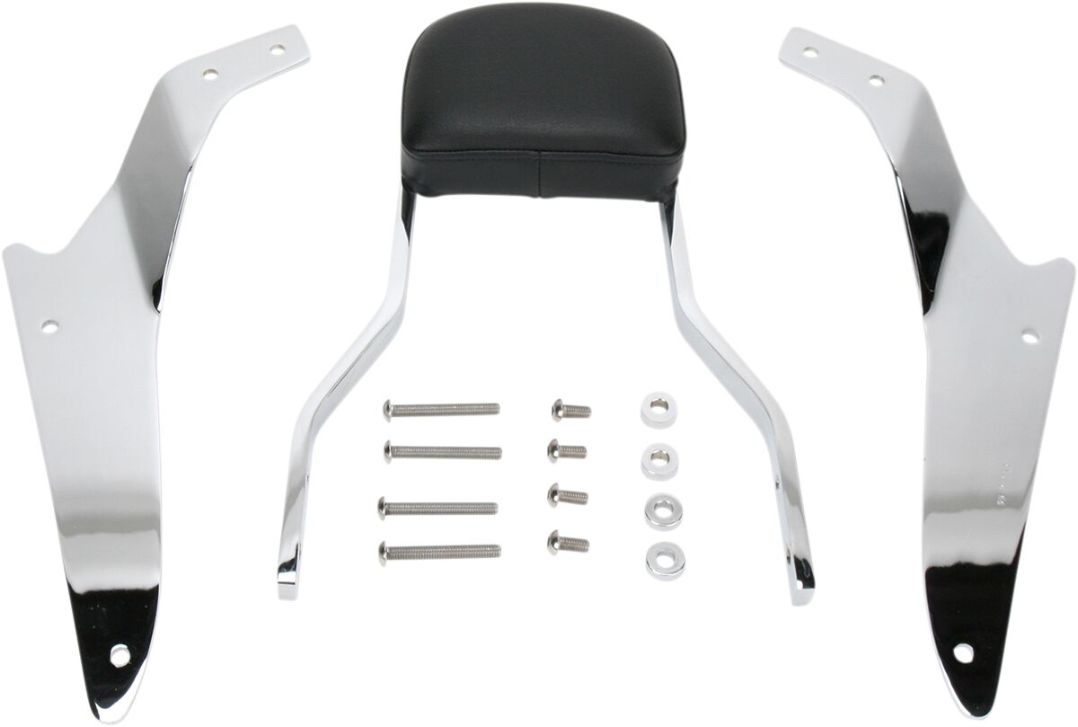 SHORT SQUARE SISSY BAR CHROME WITH PAD HONDA