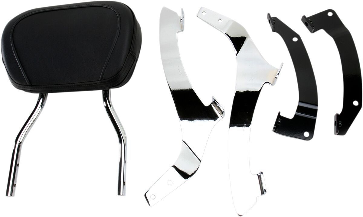 TALL ROUND SISSY BAR CHROME WITH PAD HONDA