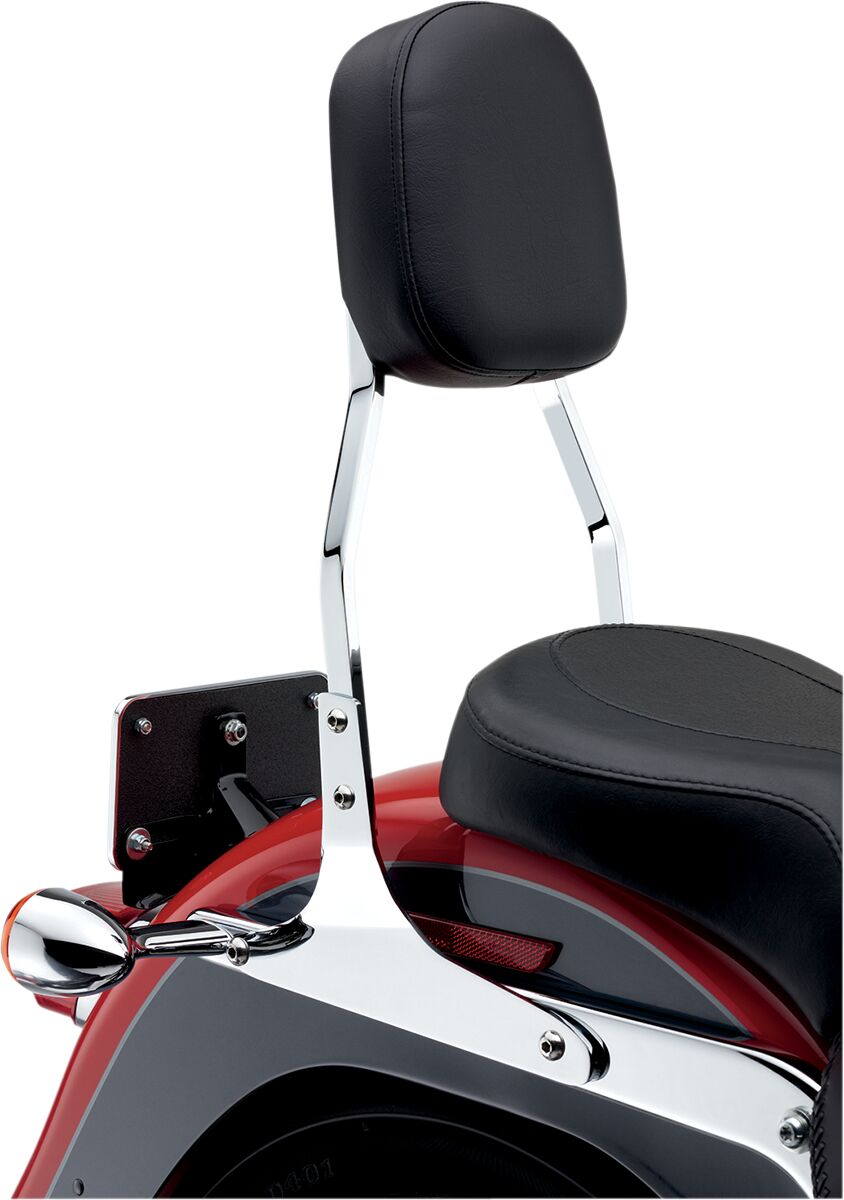 STANDARD SQUARE SISSY BAR CHROME WITH PAD HD