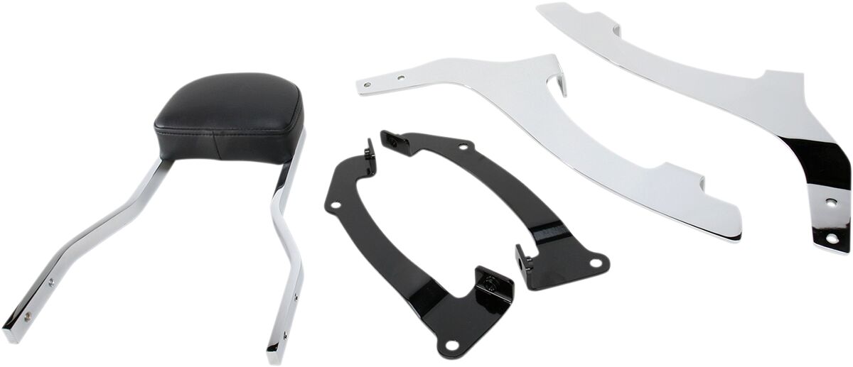 SHORT SQUARE SISSY BAR CHROME WITH PAD HONDA